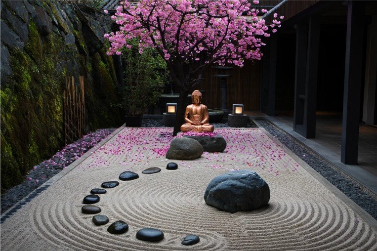 jardin zen bouddha
