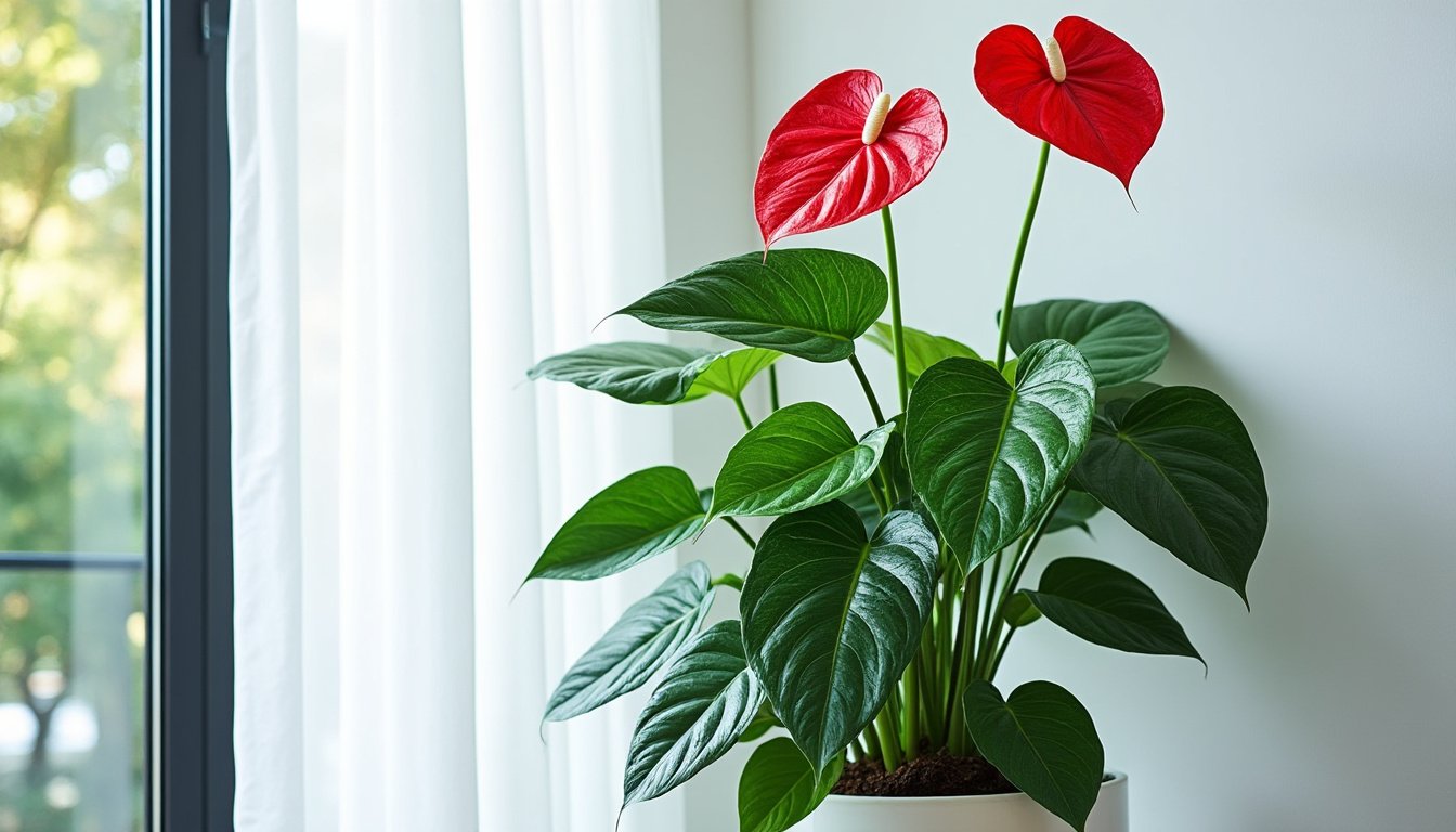 découvrez l'anthurium, la plante exotique idéale pour purifier votre intérieur. avec ses magnifiques fleurs et son feuillage verdoyant, cette plante apporte une touche élégante à votre décor tout en améliorant la qualité de l'air. apprenez à prendre soin de cette plante fascinante et transformez votre maison en un havre de paix.