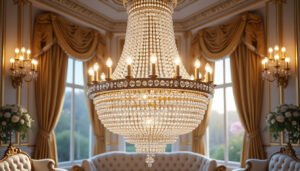 découvrez l'élégance intemporelle de la boule de cristal chandelier, l'élément parfait pour sublimer votre décoration intérieure. ajoutez une touche de glamour et de sophistication à votre espace avec ce luminaire d'exception qui allie art et atmosphère chaleureuse.