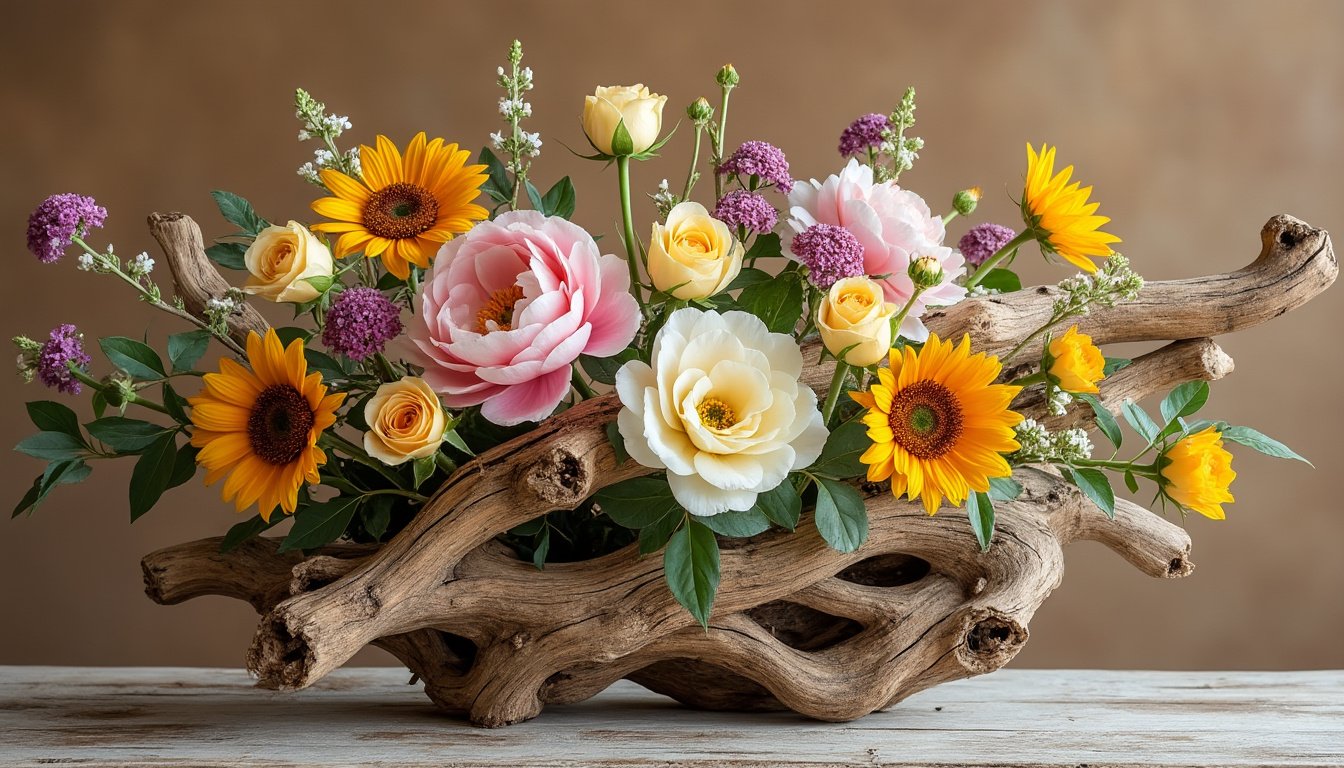 découvrez comment créer une magnifique composition florale en bois flotté pour 2025. suivez nos astuces et trouvez l'inspiration pour sublimer vos créations florales avec des matériaux naturels et tendance.
