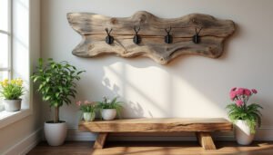 ajoutez une touche naturelle à votre intérieur avec notre porte manteau en bois flotté. alliant esthétique et fonctionnalité, cet accessoire unique apporte chaleur et authenticité à votre décoration. découvrez comment il peut transformer votre entrée en un espace accueillant et stylé.