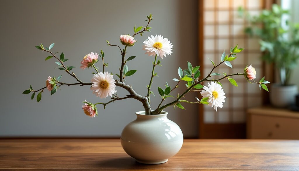 découvrez la signification profonde du terme 'ikebana', cet art floral japonais qui transcende la simple décoration, en mettant en avant l'harmonie, l'équilibre et la beauté éphémère de la nature.