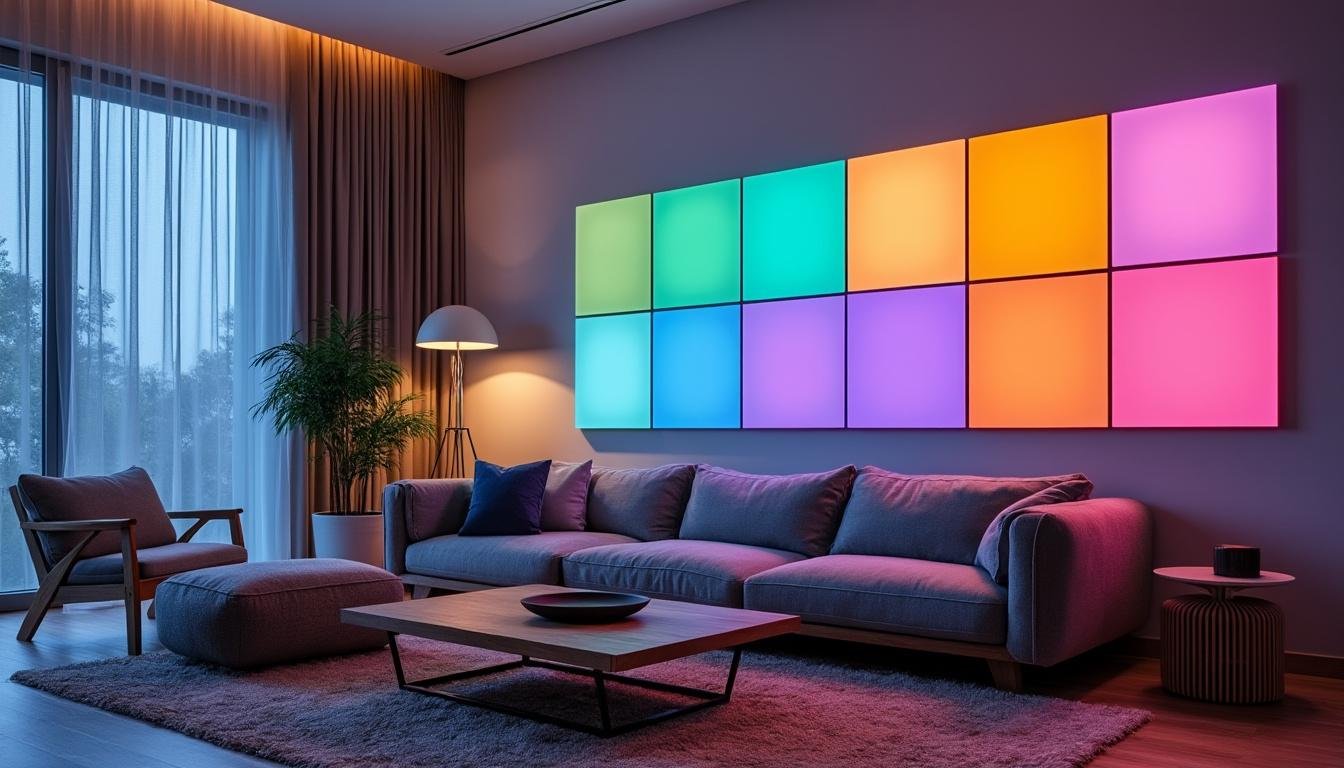 découvrez nanoleaf shapes, la solution déco lumineuse modulaire qui personnalise et dynamise votre intérieur avec des motifs lumineux uniques et interactifs.