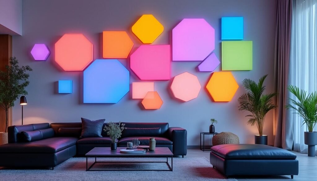 découvrez nanoleaf shapes, la solution de décoration lumineuse modulaire qui métamorphose votre intérieur avec style et innovation.