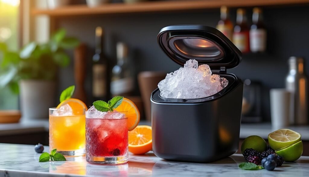 découvrez l'opal nugget ice maker, la machine à glace domestique préférée des amateurs de cocktails, offrant des glaçons de qualité professionnelle pour des boissons rafraîchissantes à la maison.