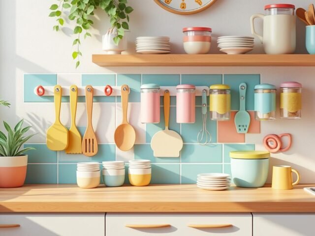 Crédences actives : transformez votre mur de cuisine en zone de rangement magnétique.