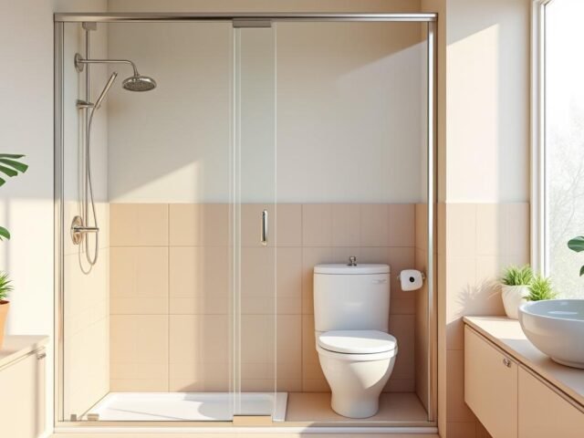 La douche à paroi de verre fixe : pourquoi le &lsquo;sans porte&rsquo; sauve votre petite salle de bain.