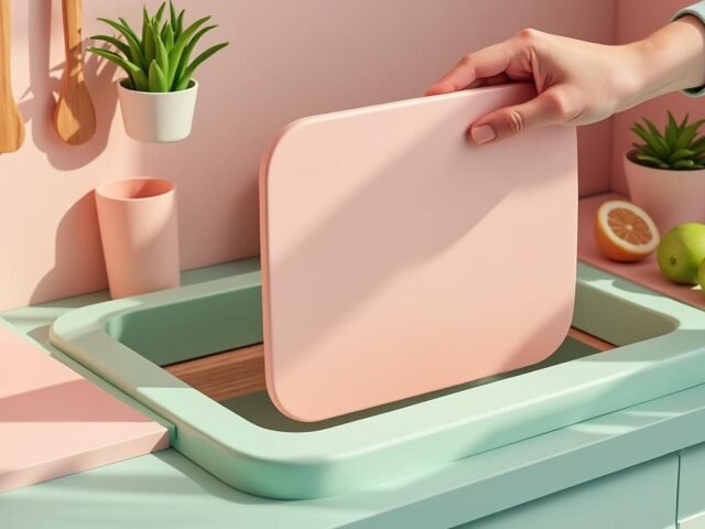 L&rsquo;astuce de la planche à découper amovible pour doubler votre plan de travail.