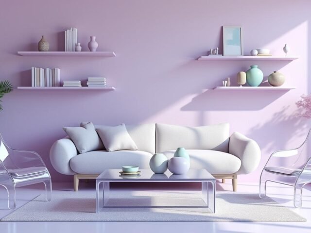 Le mobilier transparent : comment le plexiglas et le verre font disparaître l&rsquo;encombrement.