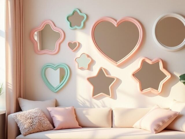 Le mur de cadres en miroir : allier art mural et amplification de lumière.