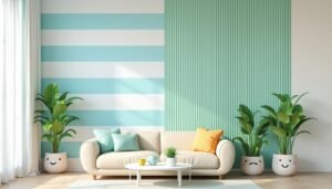 découvrez comment les lignes horizontales et verticales du papier peint panoramique peuvent transformer et manipuler la perception de l'espace dans votre intérieur.