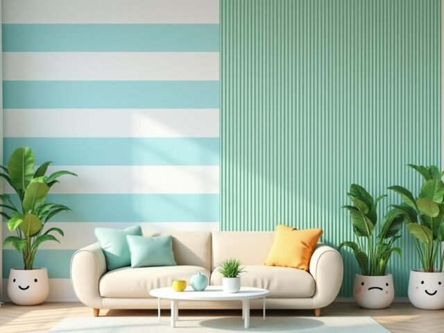 Lignes horizontales vs verticales : comment le papier peint panoramique manipule l&rsquo;espace.