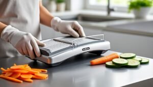 découvrez la mandoline oxo, conçue pour assurer votre sécurité et éviter les accidents en cuisine grâce à ses fonctionnalités innovantes et ergonomiques.